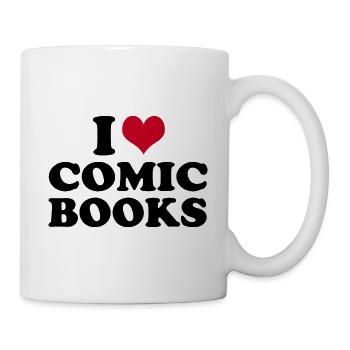 I Love Comic Books - Tasse - Weiß - Rechts