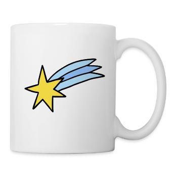 Sternschnuppe Motiv Design Selbst Gestalten Gesche - Tasse - Weiß - Rechts