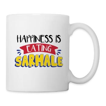 Glück isst Sarmale - Tasse - Weiß - Rechts