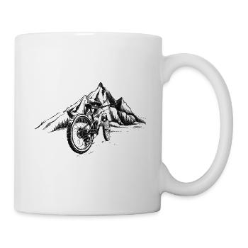 Mountainbike - Tasse - Weiß - Rechts