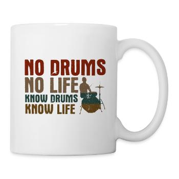 Schlagzeug Spieler Drummer - Tasse - Weiß - Rechts