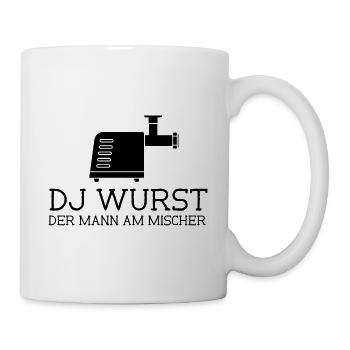 Dj wurst der mann am mischer Metzger - Tasse - Weiß - Rechts