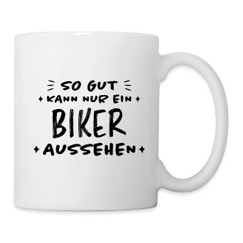 Biker Spruch Bike Fahrrad Motorrad Biker Geschenk - Tasse - Weiß - Rechts