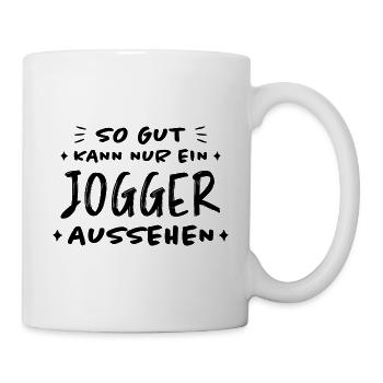 Jogger Laufen Lustiger Spruch Joggen Geschenk - Tasse - Weiß - Rechts