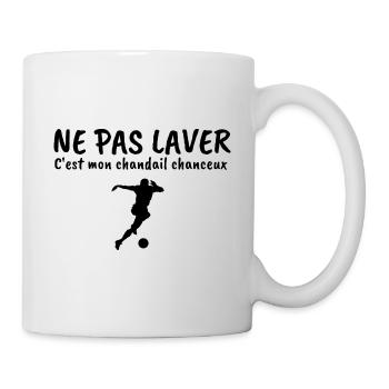ne pas laver mon chandail chanceux football - Mug blanc - blanc - Droite
