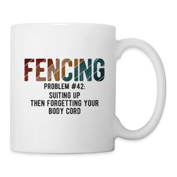 Fechten - Tasse - Weiß - Rechts