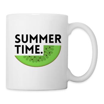Sommerzeit - Kiwi - Tasse - Weiß - Rechts