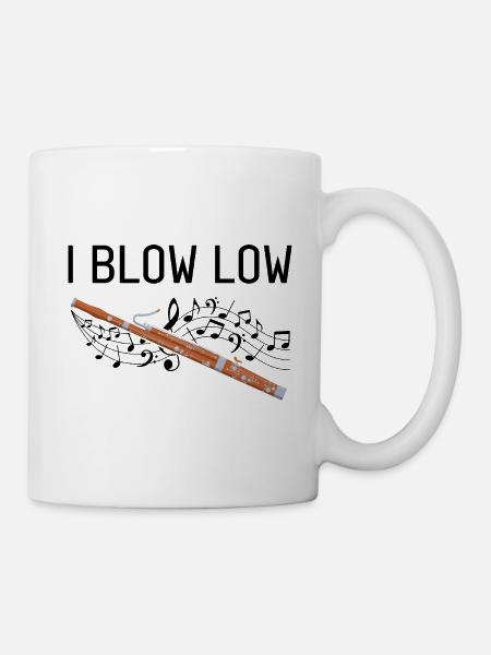 Orchester und Holzblasinstrument - Tasse - Weiß