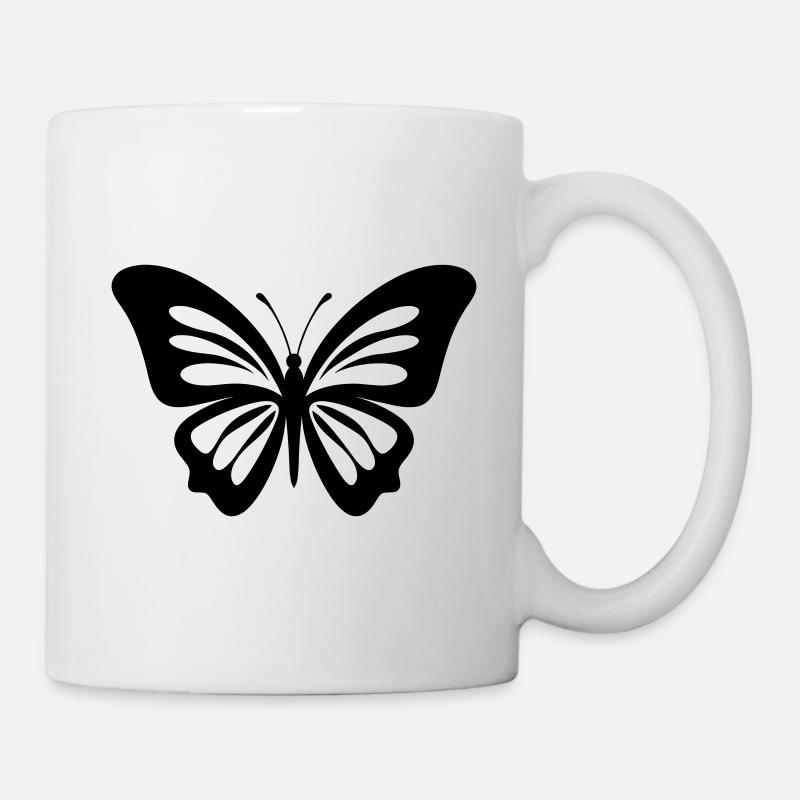Schmetterling - Tasse - Weiß