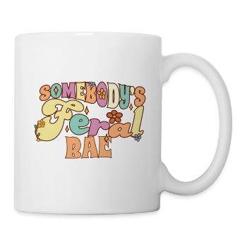 Somebody's Feral Bae Boyfriend Girlfriend Pun - Tasse - Weiß - Rechts