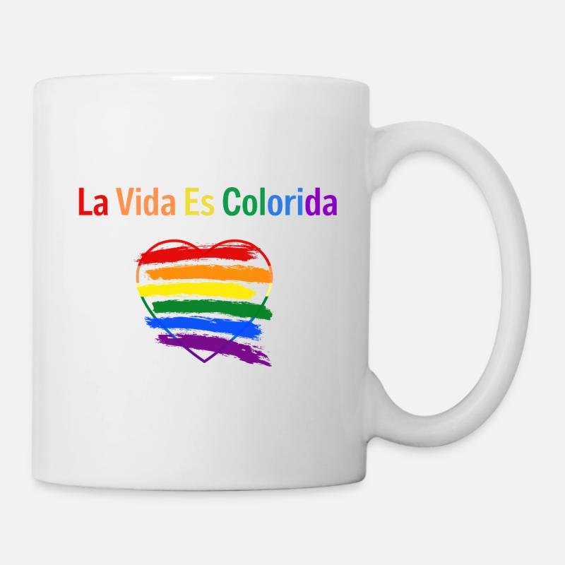 La Vida es colorida - Tasse - Weiß