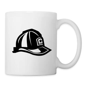 firefighter's helmet - Mug - white - Right