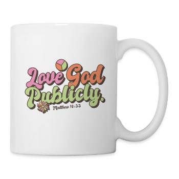 Verset biblique Amour de Dieu publiquement Foi en Jésus - Mug blanc - blanc - Droite