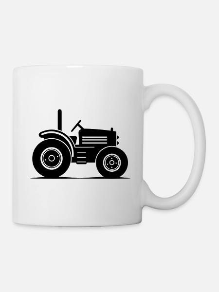 Tracteur - Mug blanc - blanc