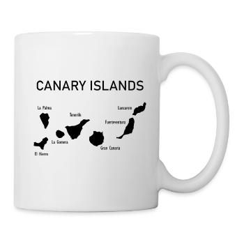 Canary islands Map Kanarische Inseln Karte - Tasse - Weiß - Rechts