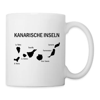 Canary islands Map Kanarische Inseln Karte - Tasse - Weiß - Rechts