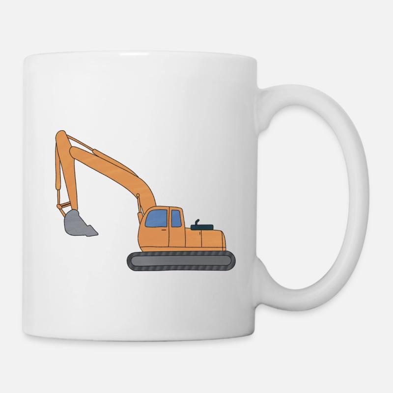 Baggerfreund - Tasse - Weiß
