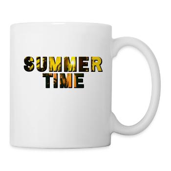 Summer Time Urlaubsmotiv mit Palmen - Tasse - Weiß - Rechts
