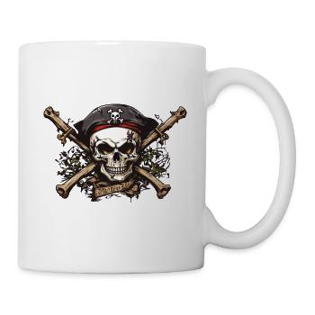 Pirate Jolly Roger Skull Adventure Design - Mug - white - Right