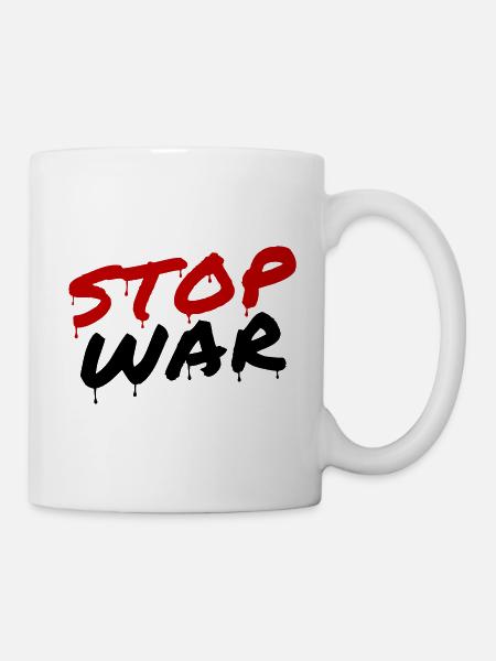 STOP WAR - Tasse - Weiß