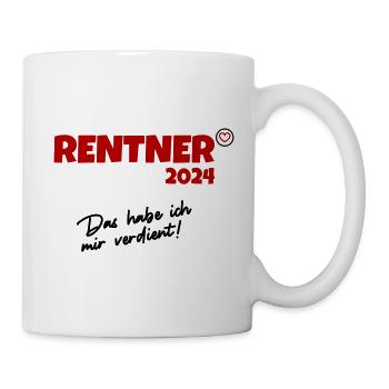 Rentner 2024 verdient - Tasse - Weiß - Rechts