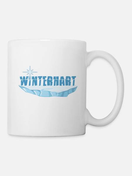 Eisbaden winterhart Winterbader Winterschwimmen - Tasse - Weiß
