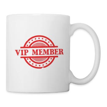 Vip Mitglied - Tasse - Weiß - Rechts