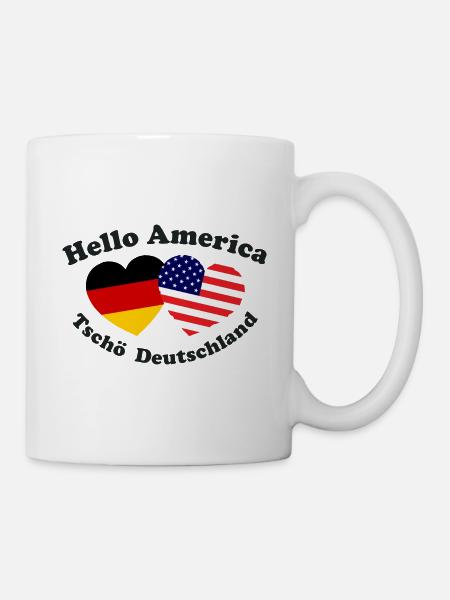 Die Auswanderer in Amerika - Tasse - Weiß
