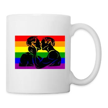 LGBT Rainbow Flag LGBTQ Gay Pride T-Shirt - Mug blanc - blanc - Droite