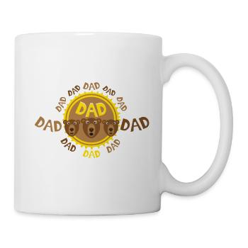 DAD mit coolen Bären, eine tolle Überraschung. - Tasse - Weiß - Rechts