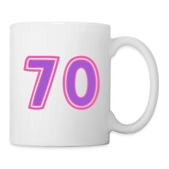 70. 70 YEARS. 70TH ANNIVERSARY. 70TH ANNIVERSARY. - Mug - white - Right