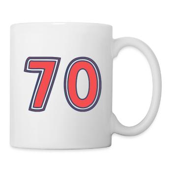 70. 70 ANS. 70e ANNIVERSAIRE. ANNIVERSAIRE 70 ANS. - Mug blanc - blanc - Droite