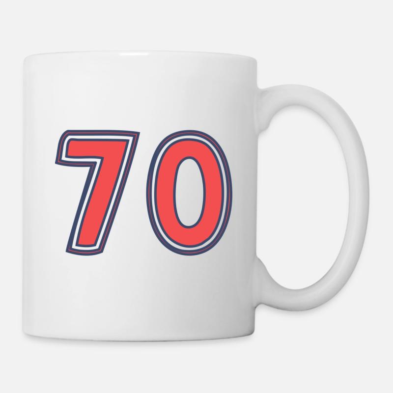 70. 70 ANS. 70e ANNIVERSAIRE. ANNIVERSAIRE 70 ANS. - Mug blanc - blanc