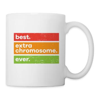 Down Syndrome Awareness Best Extra Chromosome Ever - Tasse - Weiß - Rechts