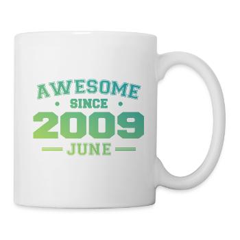 Juni 2009 Geburtstag Jahr 2009 Juni Geschenk 2009 - Tasse - Weiß - Rechts