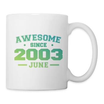 Juni 2003 Geburtstag Jahr 2003 Juni Geschenk 2003 - Tasse - Weiß - Rechts