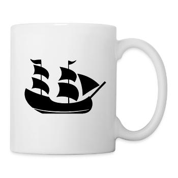 Piratenschiff - Tasse - Weiß - Rechts