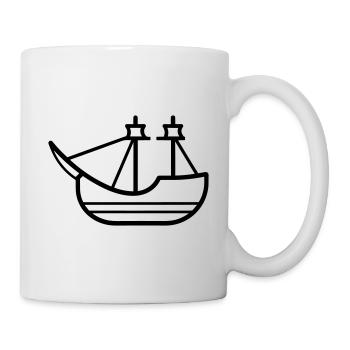 Piratenschiff - Tasse - Weiß - Rechts