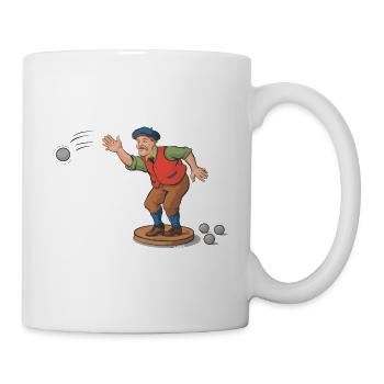 Franzose spielt Petanque für einen Petanque - Tasse - Weiß - Rechts