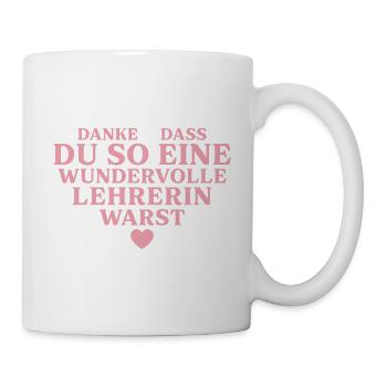 Lehrkraft Abschied Beste Lehrerin - Tasse - Weiß - Rechts