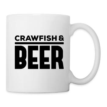 Crawfish & Beer – Maritimer Genussmoment - Tasse - Weiß - Rechts