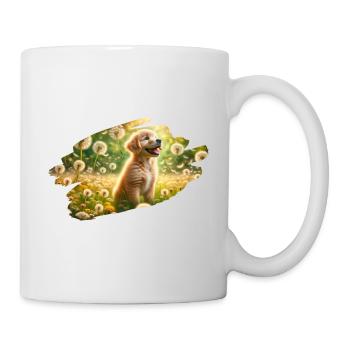 Golden Retriever puppy joy - Mug - white - Right