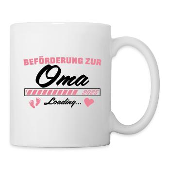 Oma 2025 loading Schwangerschaft verkünden - Tasse - Weiß - Rechts