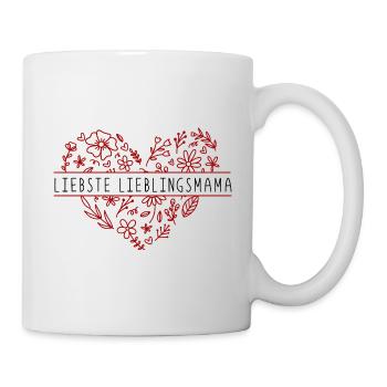 dearest favorite mom - heart mother's day gift - Mug - white - Right