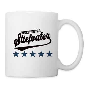 Weltbester Stiefvater Bester Bonus Papa Stiefpapa - Tasse - Weiß - Rechts