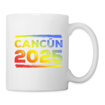 Cancun 2025 Coloré - Mug blanc - blanc - Droite