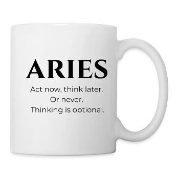 Zodiaque Bélier – Né pour diriger, forcé de faire la sieste - Mug blanc - blanc - Droite