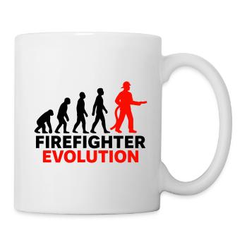 Feuerwehr Evolution Held Geschenk Cool - Tasse - Weiß - Rechts