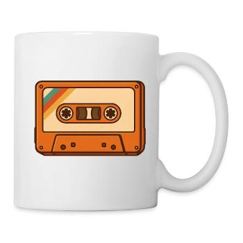 Retro Kassette  - Tasse - Weiß - Rechts