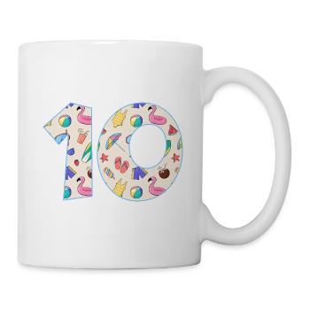HOLIDAY NUMBER 10 YEARS SUMMER 10TH BIRTHDAY - Mug - white - Right